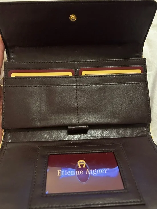 Etienne Aigner Vintage Natural Straw Clutch Wristlet - Picture 3 of 8